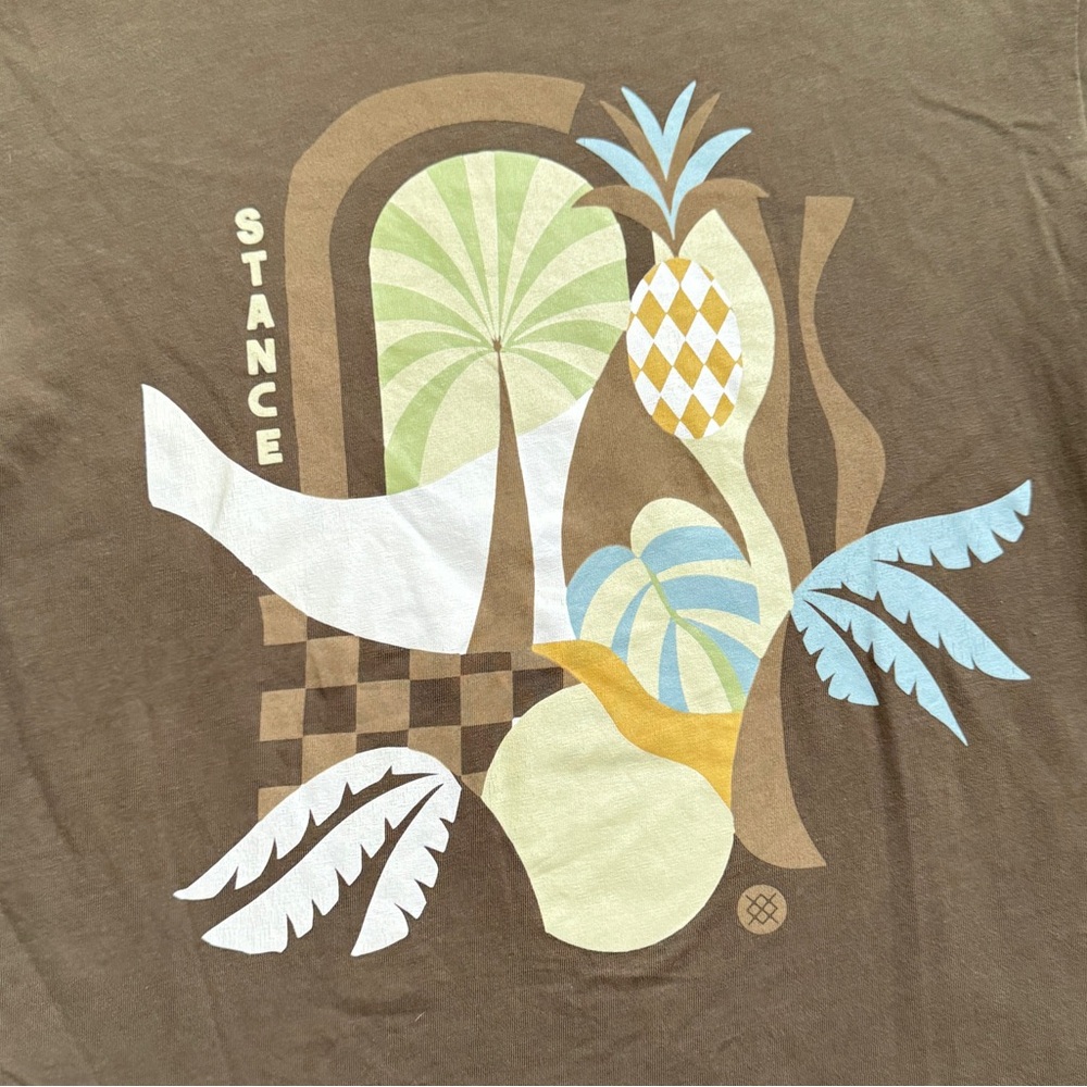 Stance Olive Green Crew T-Shirt - Size Small